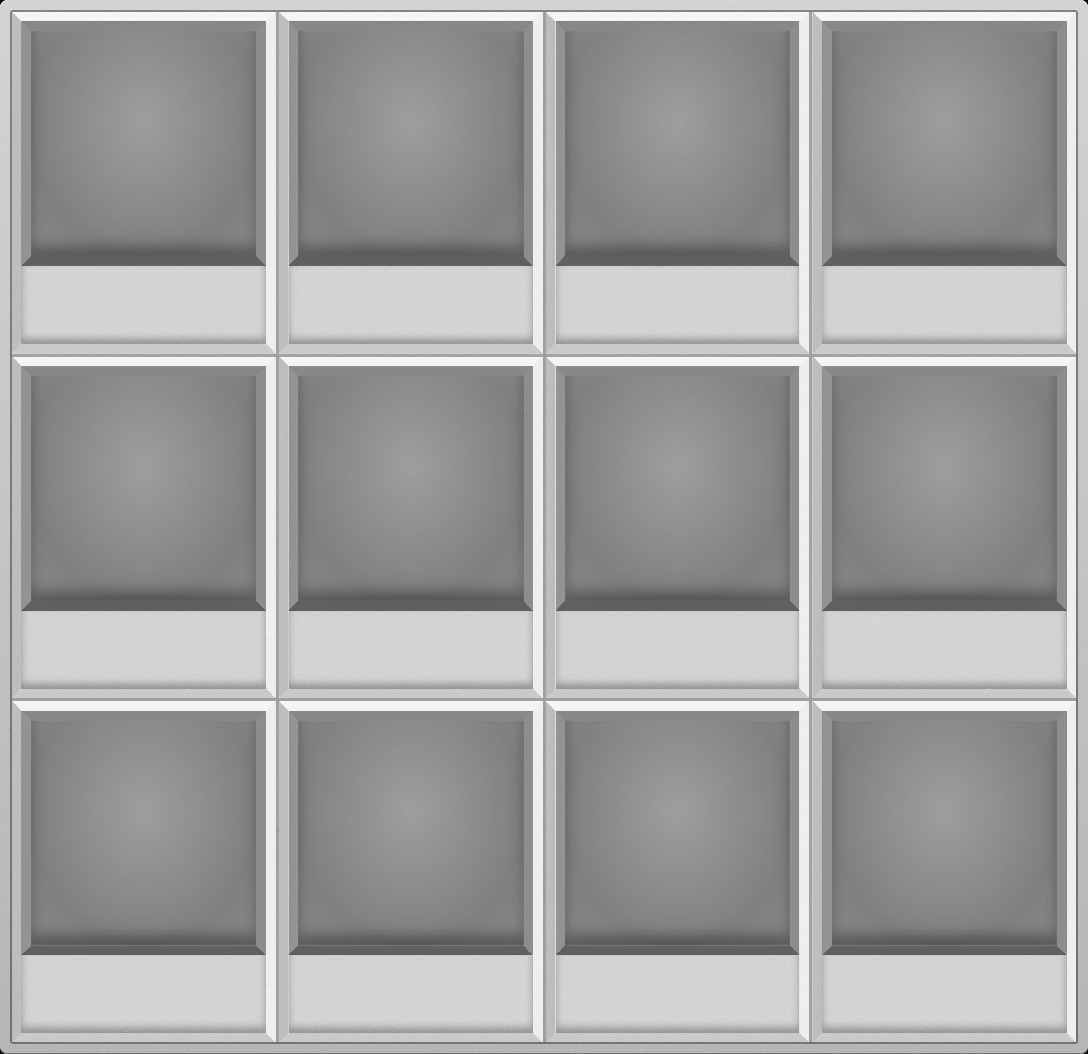 Frosted White Display Case (3x4)